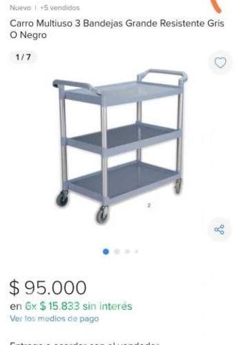 Carro multiuso 3 bandejas