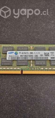 Ram Ddr3 4 gb de capacidad notebook