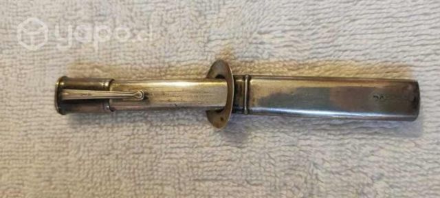 Antiguo lápiz mina con estuche de plata