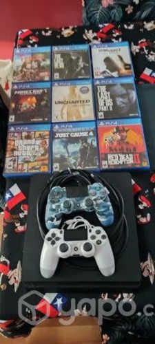 Ps4 Slim de 500 GB con 9 juegos físicos