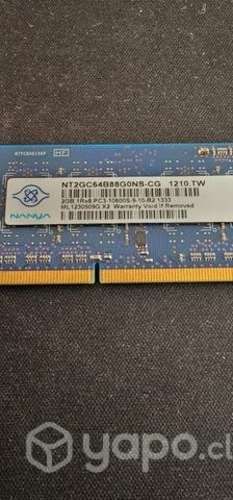 Ram de 2 gb de capacidad