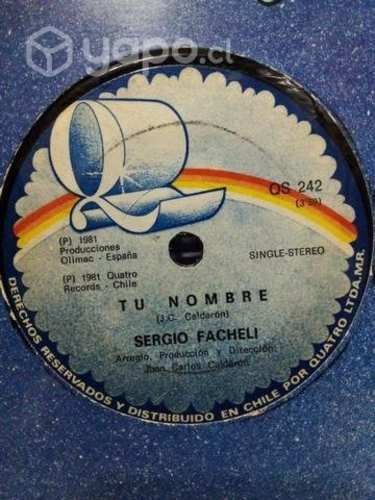 Sergio Facheli 3 x Vinilos 7&quot; Single 45s Originale