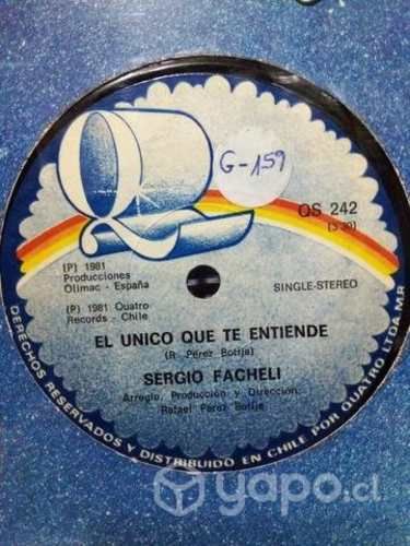 Sergio Facheli 3 x Vinilos 7&quot; Single 45s Originale