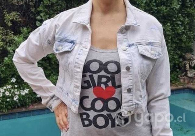 Chaqueta de jeans blanca mujer muy poco uso