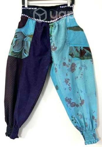 Pantalón Hindu Bordado Con Bolsillo Talla S/m