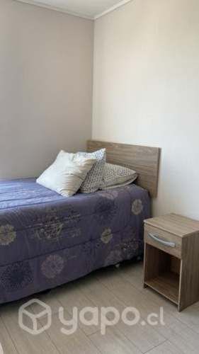 Cama nido plaza y media respaldo y velador