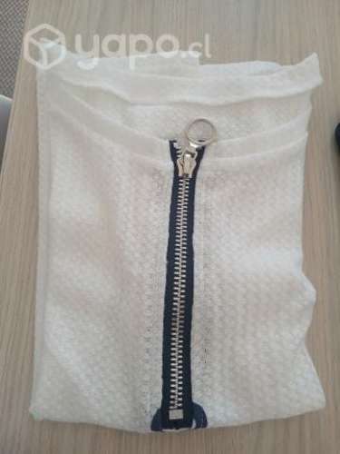 Poleron blanco talla s
