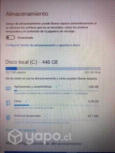 VoP Notebook HP 14" i5 8va SSD 512GB RAM 8GB