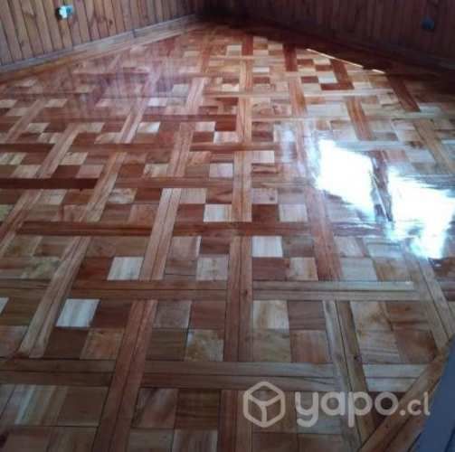 Pulido y vitrificado de parquet