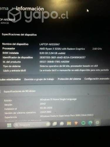 Notebook Acer Aspire