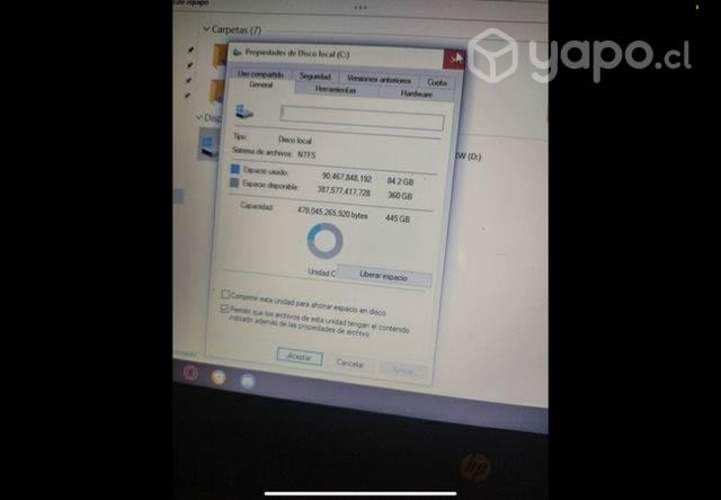 Notebook escritorio HP
