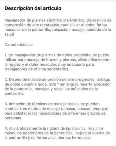 Masajeador de pierna o brazo