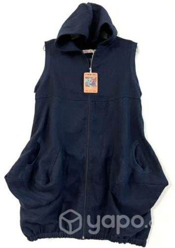 Chaqueta Sin Manga Con Gorro Marca Mor