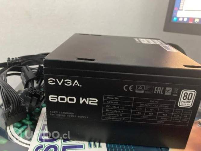 Fuente de poder evga 600w2 80 plus