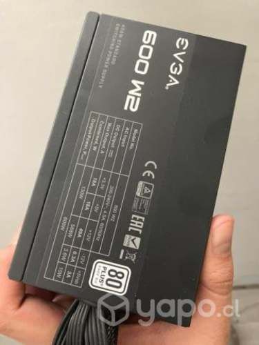 Fuente de poder evga 600w2 80 plus