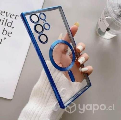 Magsafe-funda de silicona transparente para Samsun