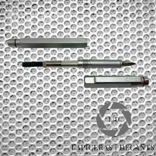 Lapicera pluma Rotring 600 Newton plateada vintage