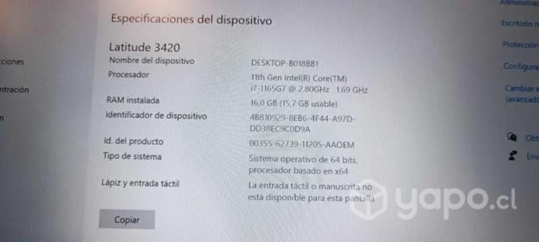Notebook DellLatitude 3420