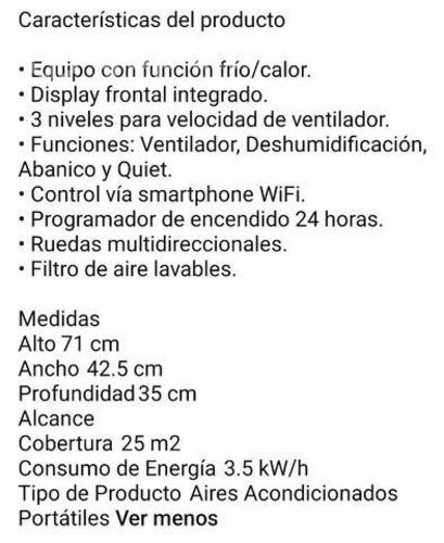 Aire acondicionado Ursus Trotter WIFI 9.000 BTU