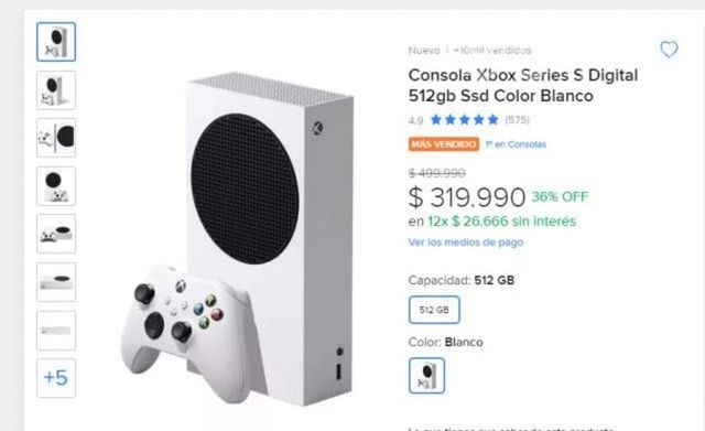 xbox series s 1 mes de uso