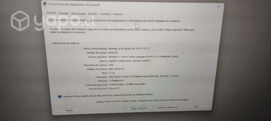 Permuto pc gamer Acer nitró 5 por consola