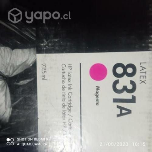 Tintas HP 831a colores originales de 775ml