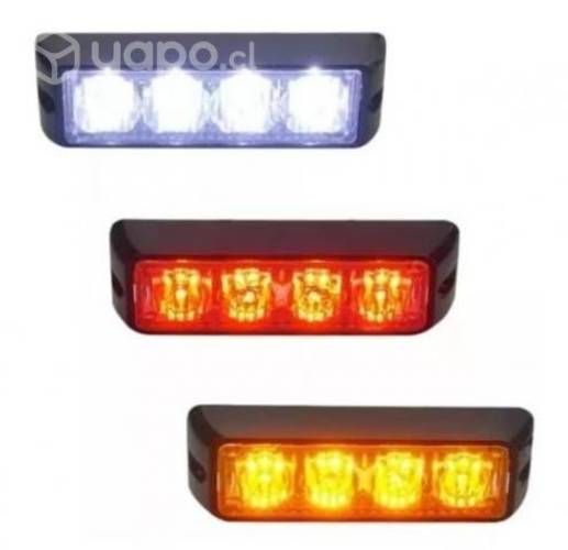 Luz de 4 led con efecto estrobo,12-24 volt