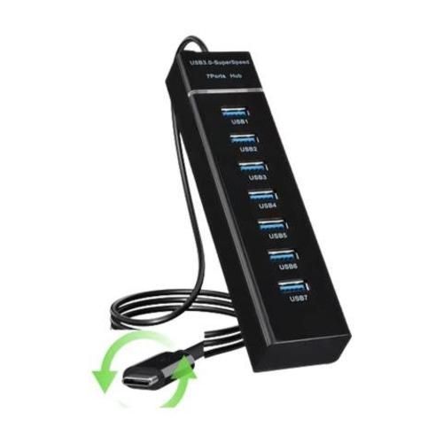 Adaptador Hub Usb Tipo C 3.0 7 Puertos 5 Gbps Luz