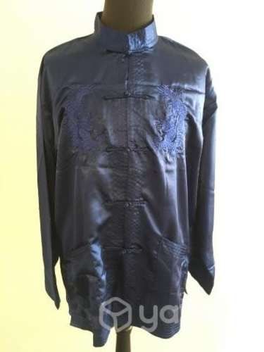 Chaqueta seda Taichi Azul