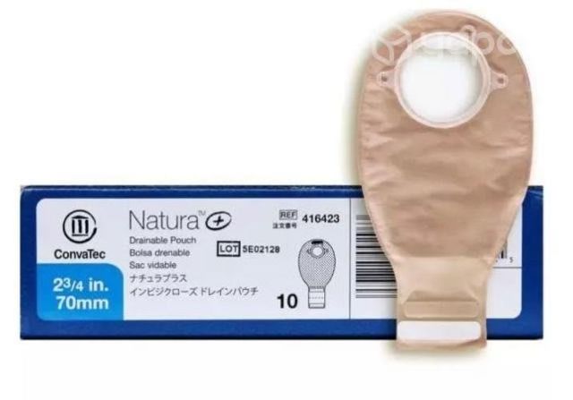 Pack 10 Bolsa Ostomia Natura 416423 Convatec 70mm
