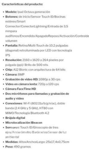 Excelente ipad + apple pencil