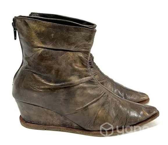 Botín Cuero Taco Chino Tatienne N°36 Dorado