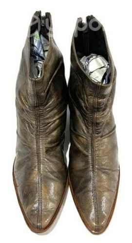 Botín Cuero Taco Chino Tatienne N°36 Dorado