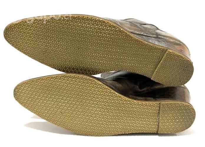 Botín Cuero Taco Chino Tatienne N°36 Dorado