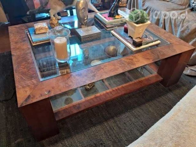 Preciosa mesa de centro madera caoba