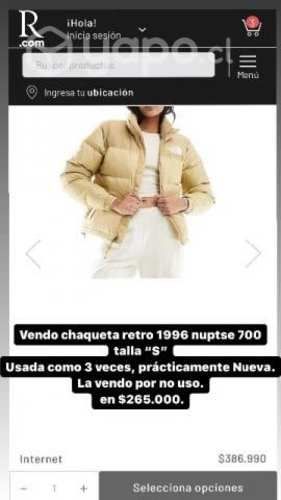 Chaqueta retro nuptse 1996
