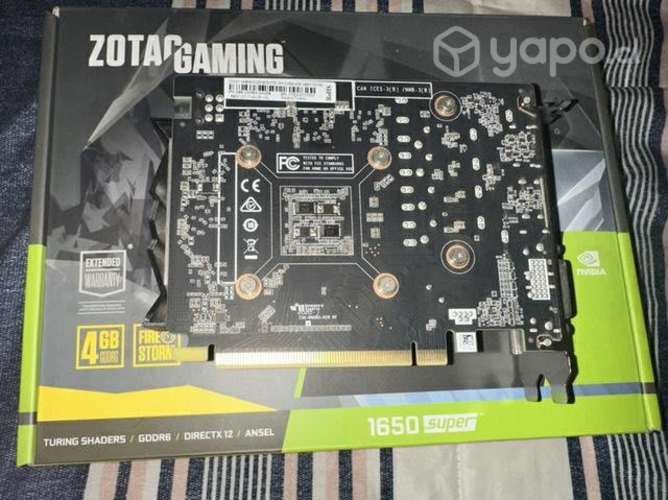 Tarjeta gráfica 1650s marca zotac