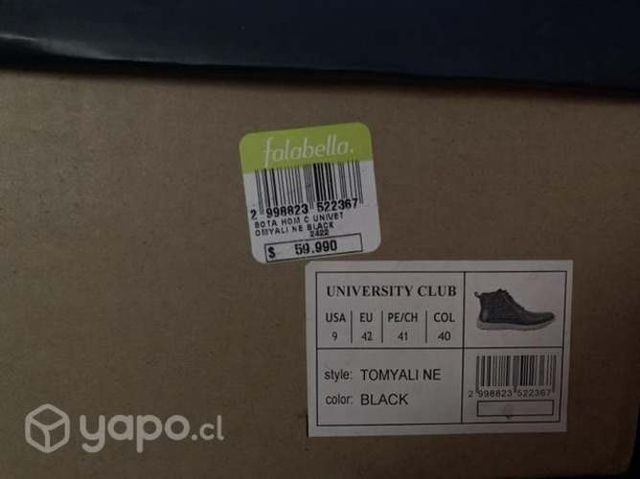 Original botín embalado de tienda