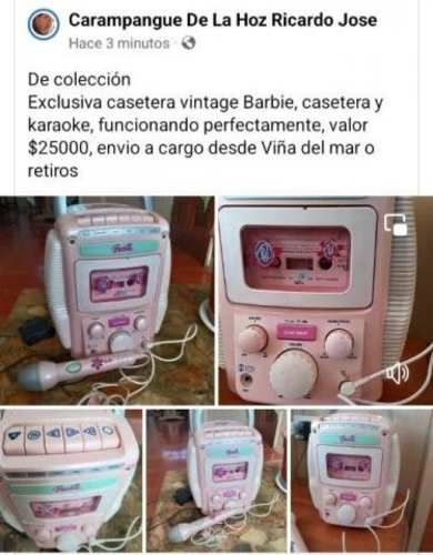 Casetera karaoke vintage barbie funcionando