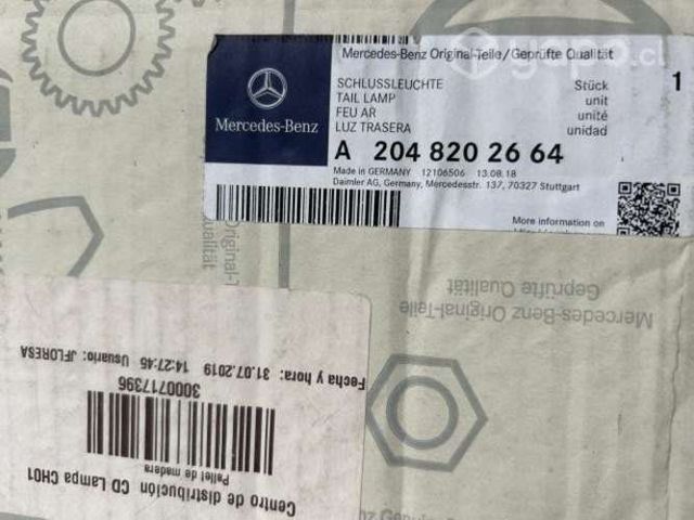 Lámpara luz trasera Mercedes Benz