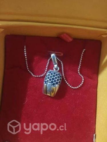 Cadena plata con oro