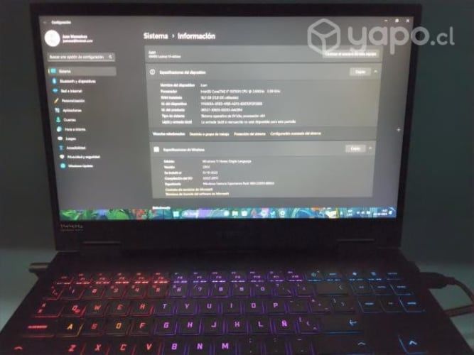 Laptop Omen-15(Precio conversable)