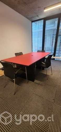 Mesa de Reunión 200x120 Rojo Ferrari + 6 SILLAS