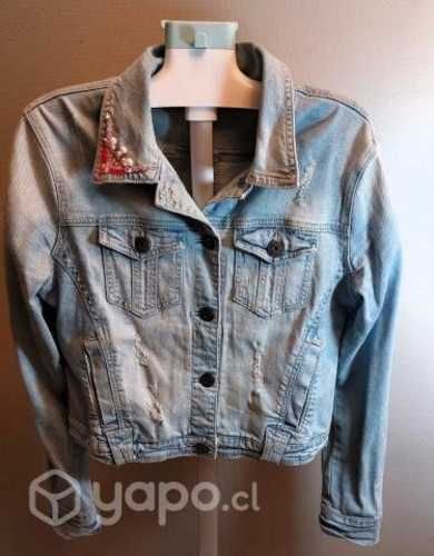 Chaqueta Mezclilla bordada