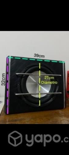 Subwoofer para Auto 10 pulgadas 1200w 12v*