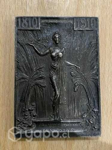 Antigua Medalla René Lalique Plata Centenario Chil