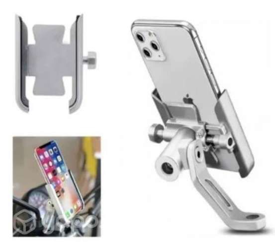 Soporte metalico celular moto