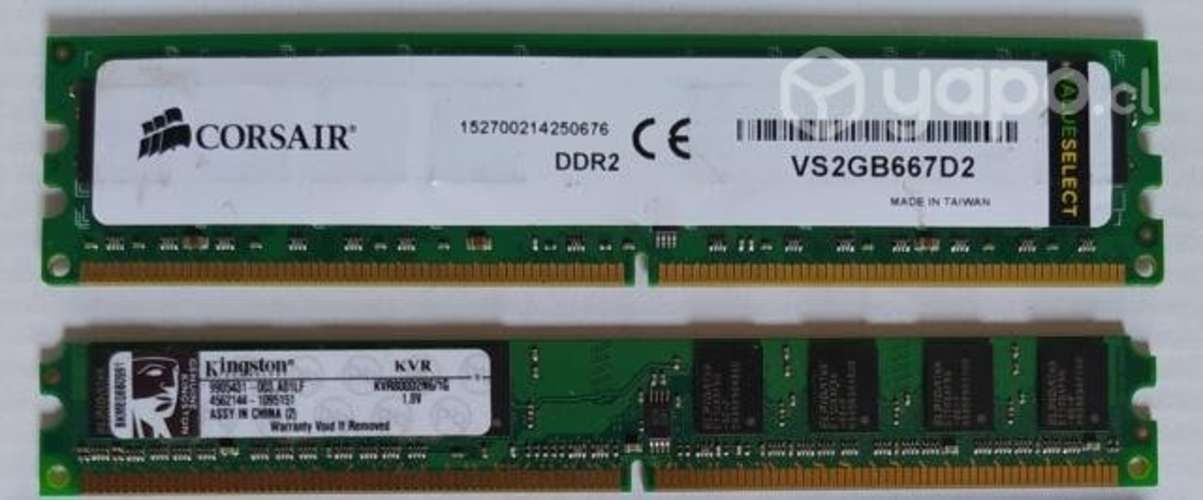 Memoria RAM 1Gb-2Gb/DDR2 4Gb-8Gb/DDR3L 4Gb/DDR4