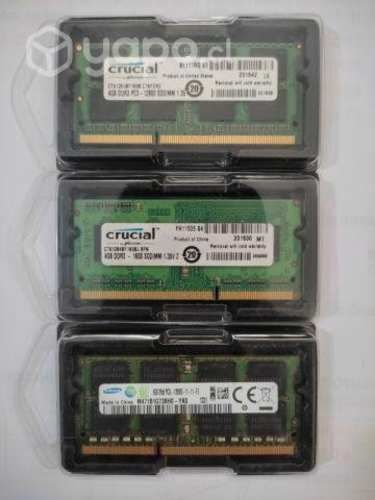 Memoria RAM 1Gb-2Gb/DDR2 4Gb-8Gb/DDR3L 4Gb/DDR4