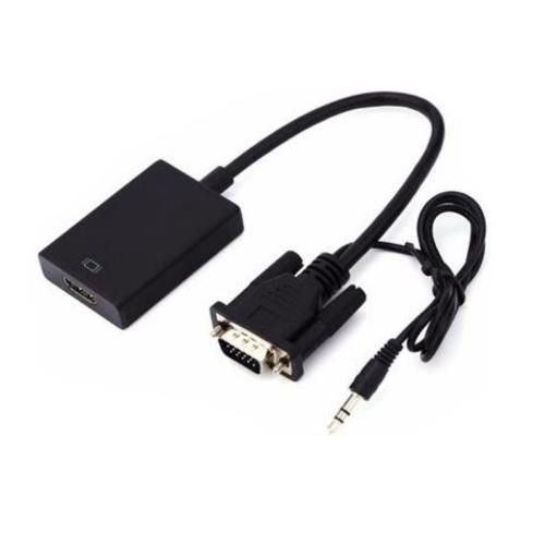 Conversor de video vga + audio a hdmi. alimenta po
